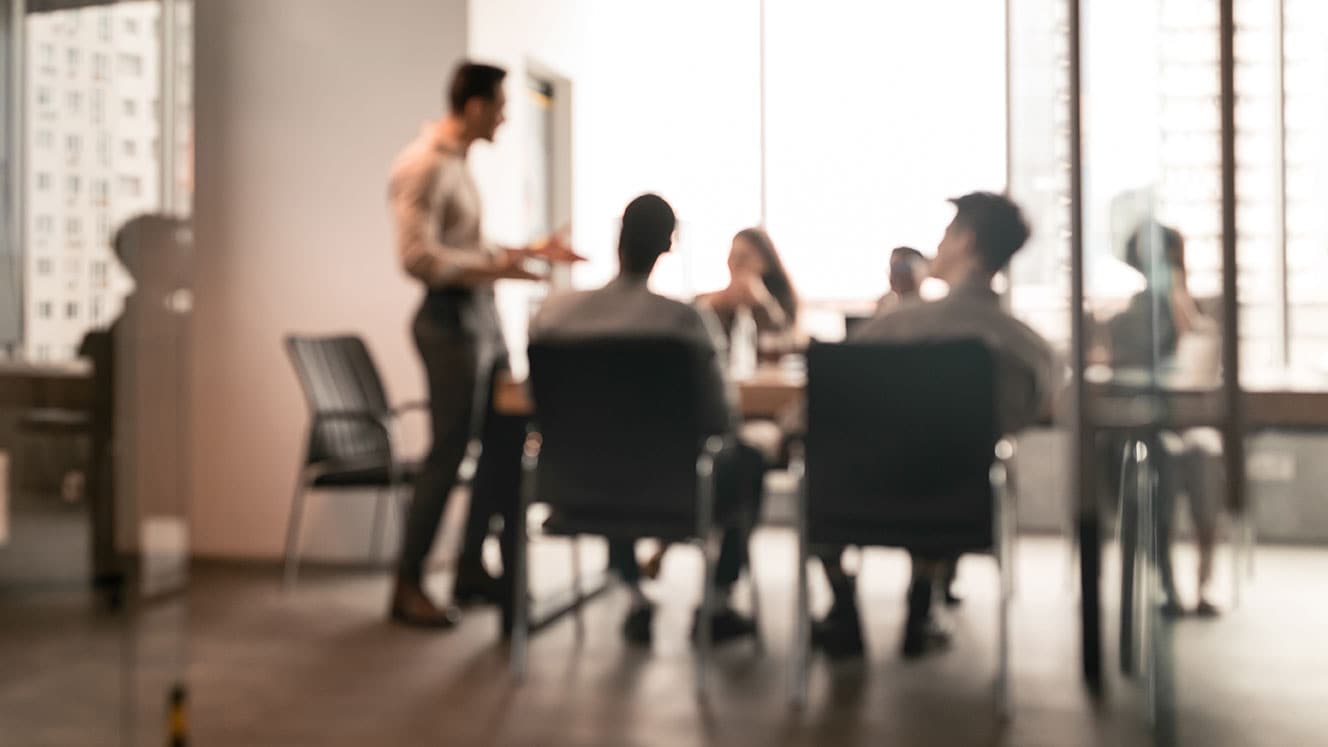 Lawyers meeting in a conference room